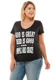 God is Great, Beer is Good & People are Crazy  Short Sleeve Shirt